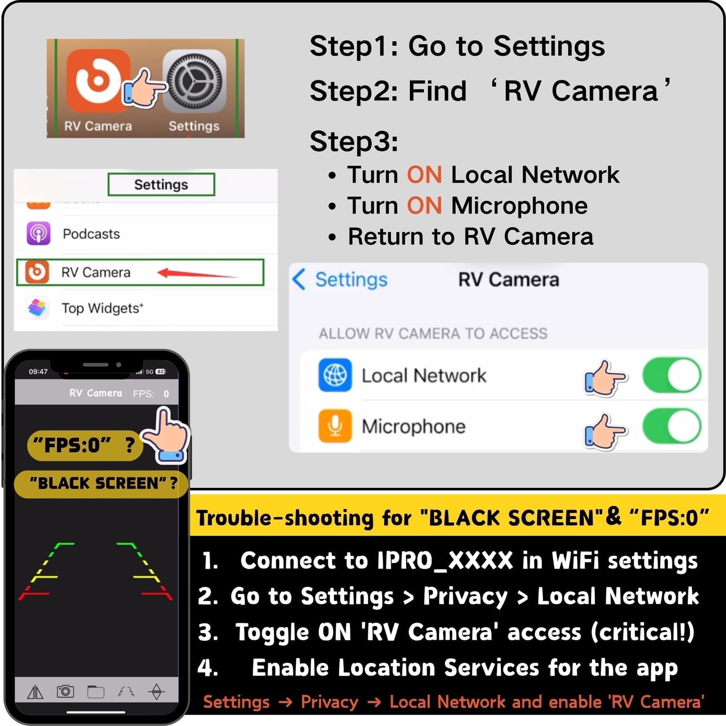 EWAY WiFi Magnetic Hitch Wireless Backup Rear/Front View Camera Rechargeable Battery for Easy Hitching of Gooseneck Horse Boat Travel Trailer/Fifth Wheels/RV/Camper Reverse for iPhone iPad Android
