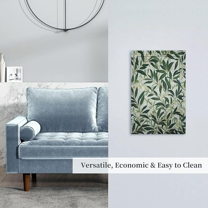 Sage Eucalyptus Leaves Foliage Light Switch Covers No Device Wall Plate 1 Gang Decorative Blank Switchplate Electrical Faceplate for Country Living Bedroom Decor