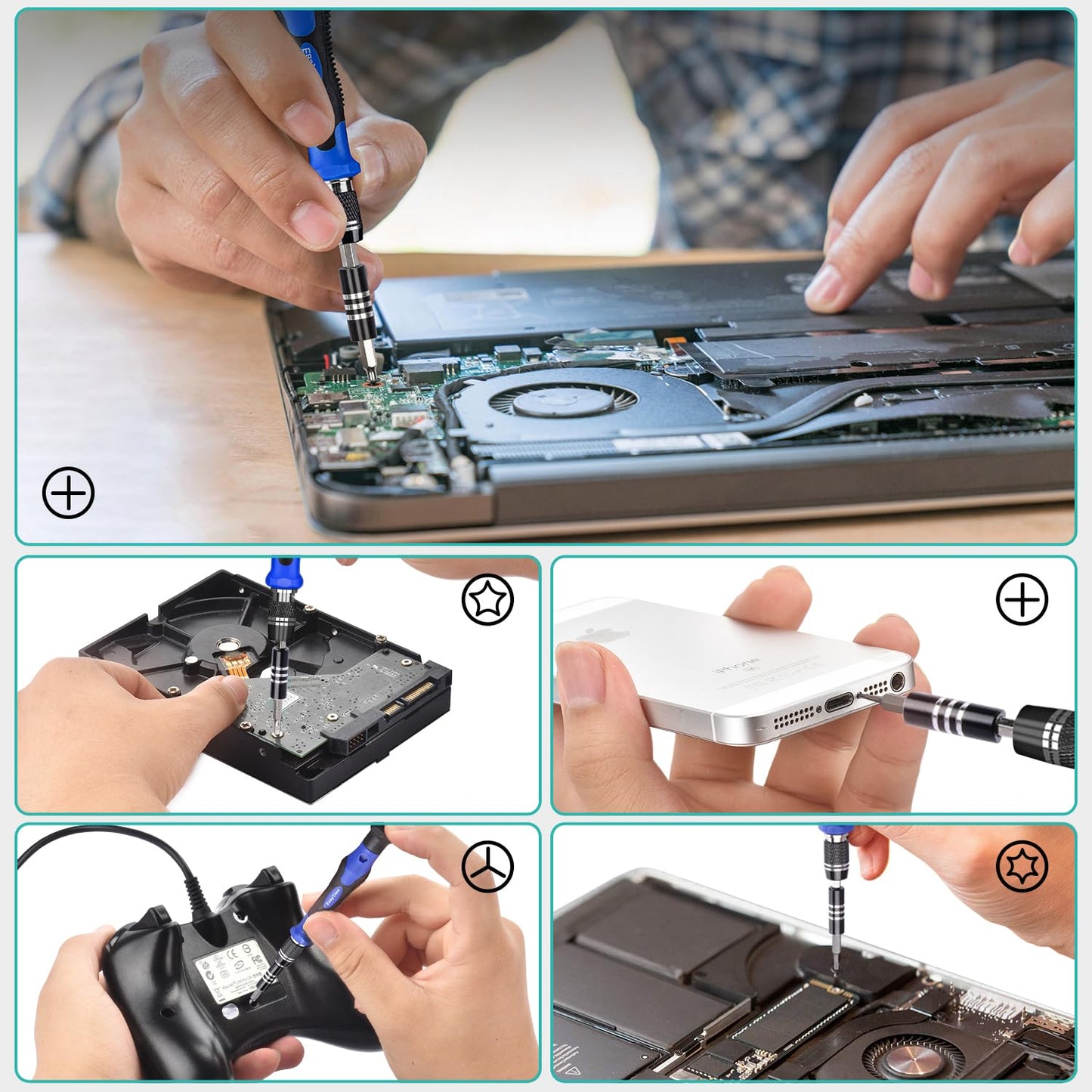 140 in 1 Precision Screwdriver Set, Professional Computer, Laptop Repair Tool Kit, Cell Phone Repair Tool Kit, Compatible for iPhone, Tablet, Macbook, PC, and Xbox Repair