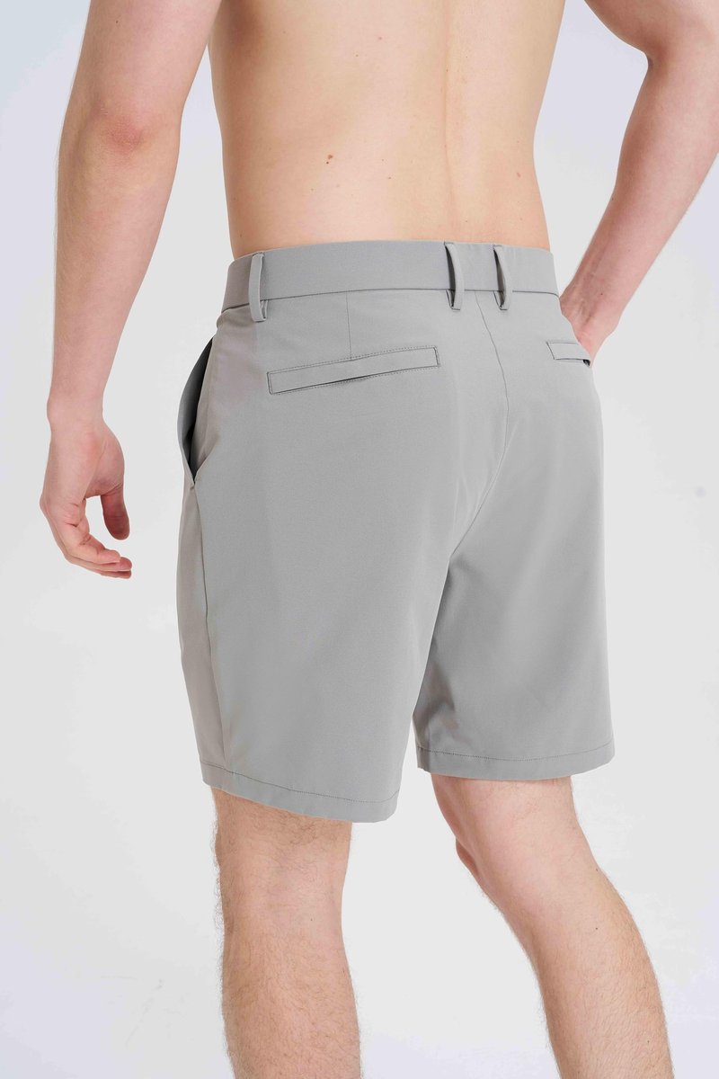 Men's Stretch Golf Shorts 9'' - Dress & Casual Business Travel | Quick-Dry, Lightweight Comfort Fit with Pockets Light Grey, 30W