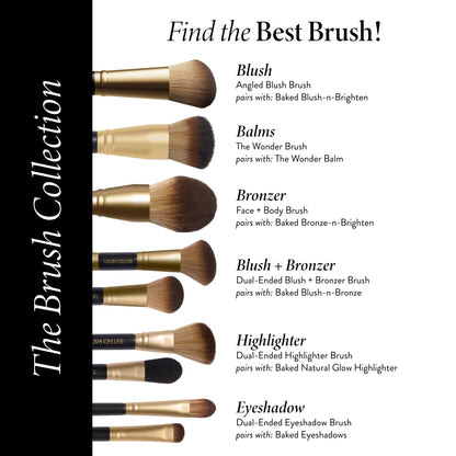 LAURA GELLER NEW YORK Retractable Black Kabuki Brush for Liquid, Cream and Powder Face Makeup With Aluminum Handle