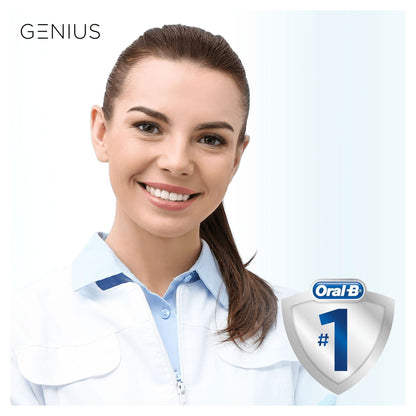Oral-B Genius Electric Toothbrush with Artificial Intelligence, Gifts For Women / Men, App Connected Handle, 3 Toothbrush Heads & Travel Case, 5 Modes, Teeth Whitening, 2 Pin UK Plug, 8000