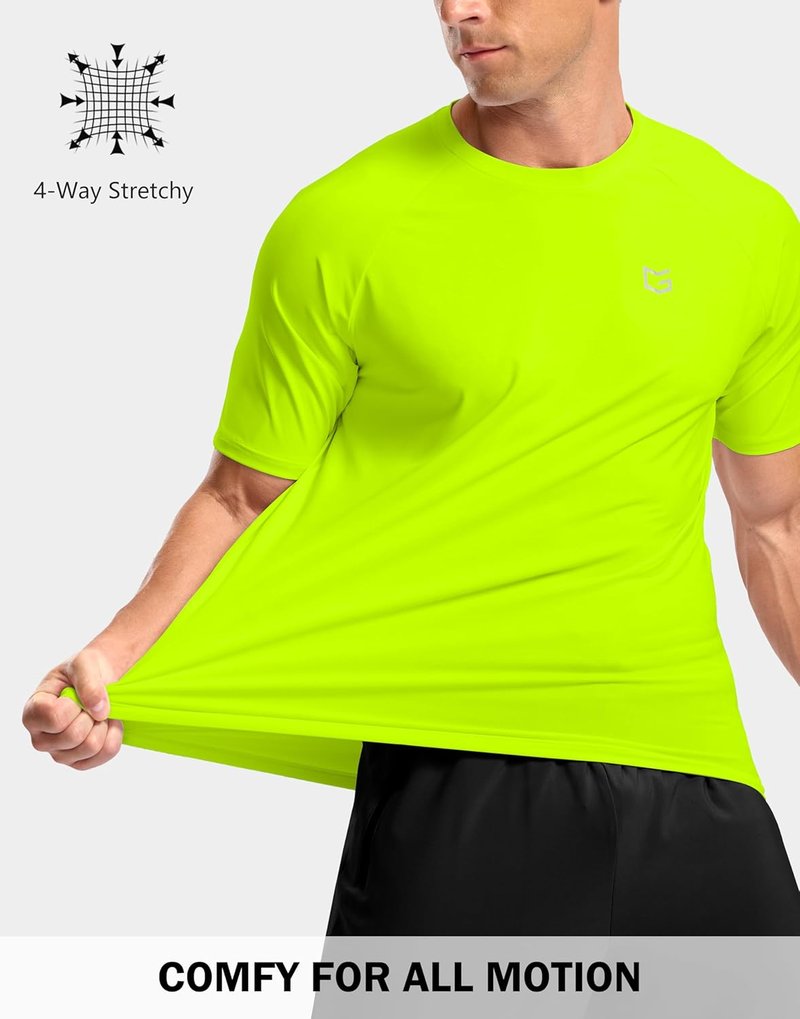 G Gradual Men's Athletic Workout T-Shirts - Moisture-Wicking Short Sleeve Performance Tee for Gym & Tennis