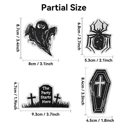 TXSN Halloween Iron on Patches for Kids, Halloween Embroidered Applique Patches for Clothing, Pants, Backpacks, Hats, Jeans, DIY Accessories. Pack of 15