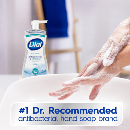 Dial Antibacterial Foaming Hand Soap, Fragrance Free, 7.5 fl oz (Pack of 6)