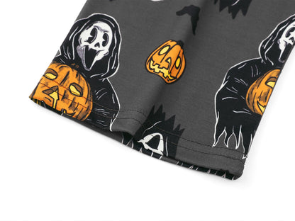 Beezizac Cool Pajamas for Boys - Ghost & Pumpkin Pull-on Long Sleeves & Pants Set 2-PC Soft PJ Kids Size 10