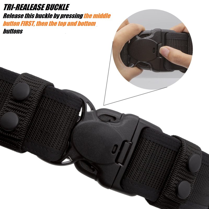 TACNEX Duty Belt 2" Police Law Enforcement Officer Security Nylon Utility Belt with Loop Liner 2 Keepers L