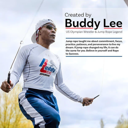 Buddy Lee Aero Speed Jump Rope 2.0 Upgraded Version with Sonic Rocket Speed Swivel Bearing | Tangle-Free & Adjustable Jump Rope for Men & Women - For Fitness, Double-Unders, and Cross-Training