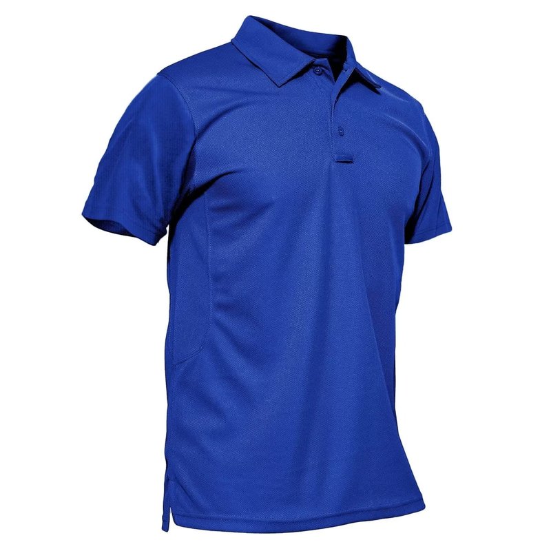 MAGCOMSEN Work Polo Shirts for Men Golf T-Shirts Quick Dry Shirts Summer Shirts Golf Polo Shirts for Men Blue XXL
