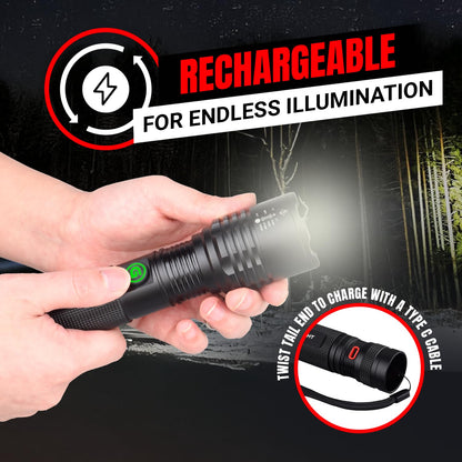 GearLight S2000 LED Rechargeable Flashlight High Lumens - Super Bright, Powerful, Mid-Size Tactical Flashlight for Outdoor Activity & Emergency Use