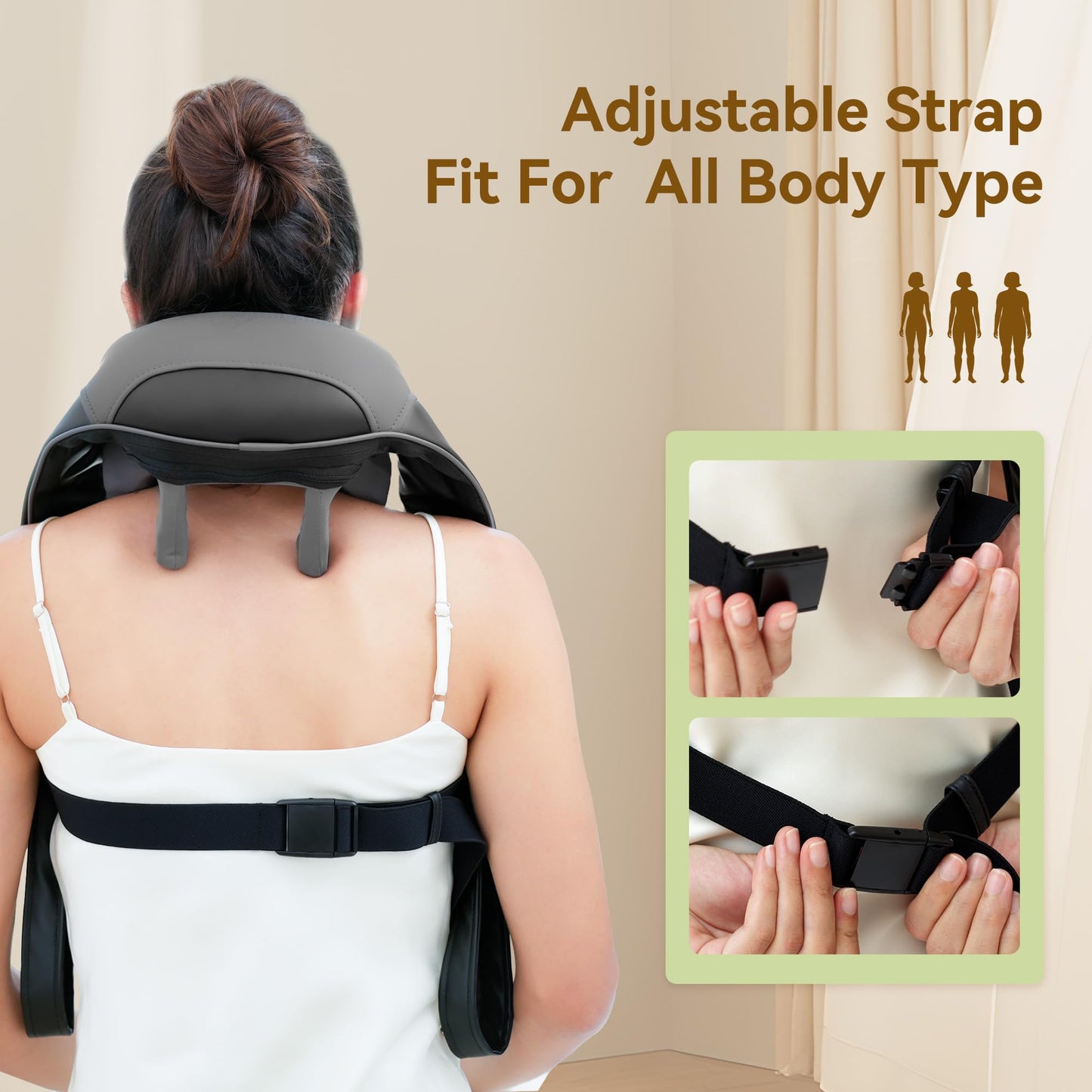 Snailax Cordless Neck Shoulder Massager with Heat for Pain Relief Deep Tissue, Upgarded 4D Kneading, Shiatsu Back Neck Massager Pillow for Neck, Shoulders Back, Gifts for Men Women Mom Dad