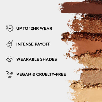 Urban Decay Naked Half Baked Mini, Bronze Neutral Eyeshadow Palette, Matte, Metallic, Shimmer & Glitter Finish, 6 Warm Beige & Brown Eye Shadows, Travel Mini Palette