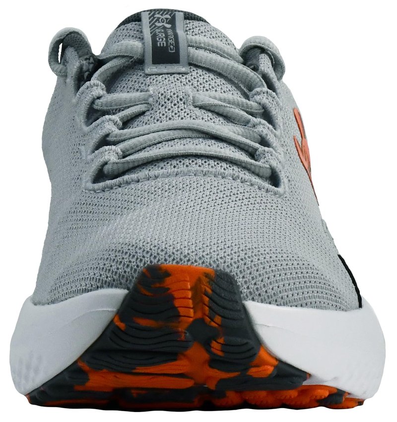 Under Armour Men's Charged Surge 4 Sneaker, Mod Gray/Castlerock/Team Orange, 14
