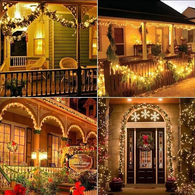 Joomer Battery String Lights, 2PACK Total 32FT 100 LED Battery Operated String Light, Twinkle Fairy Lights with Timer for Home, Garden, Store, Party, Holiday, Indoor Decor (Warm White)