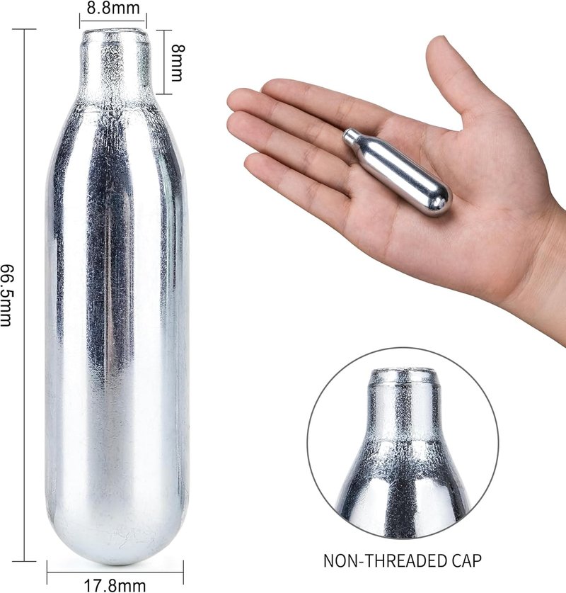 CO2 Cartridges for Paintball - 8g, 12g, 88g CO2 Cylinders for Airsoft, Air Gun & Pepper Gun | Compact Design