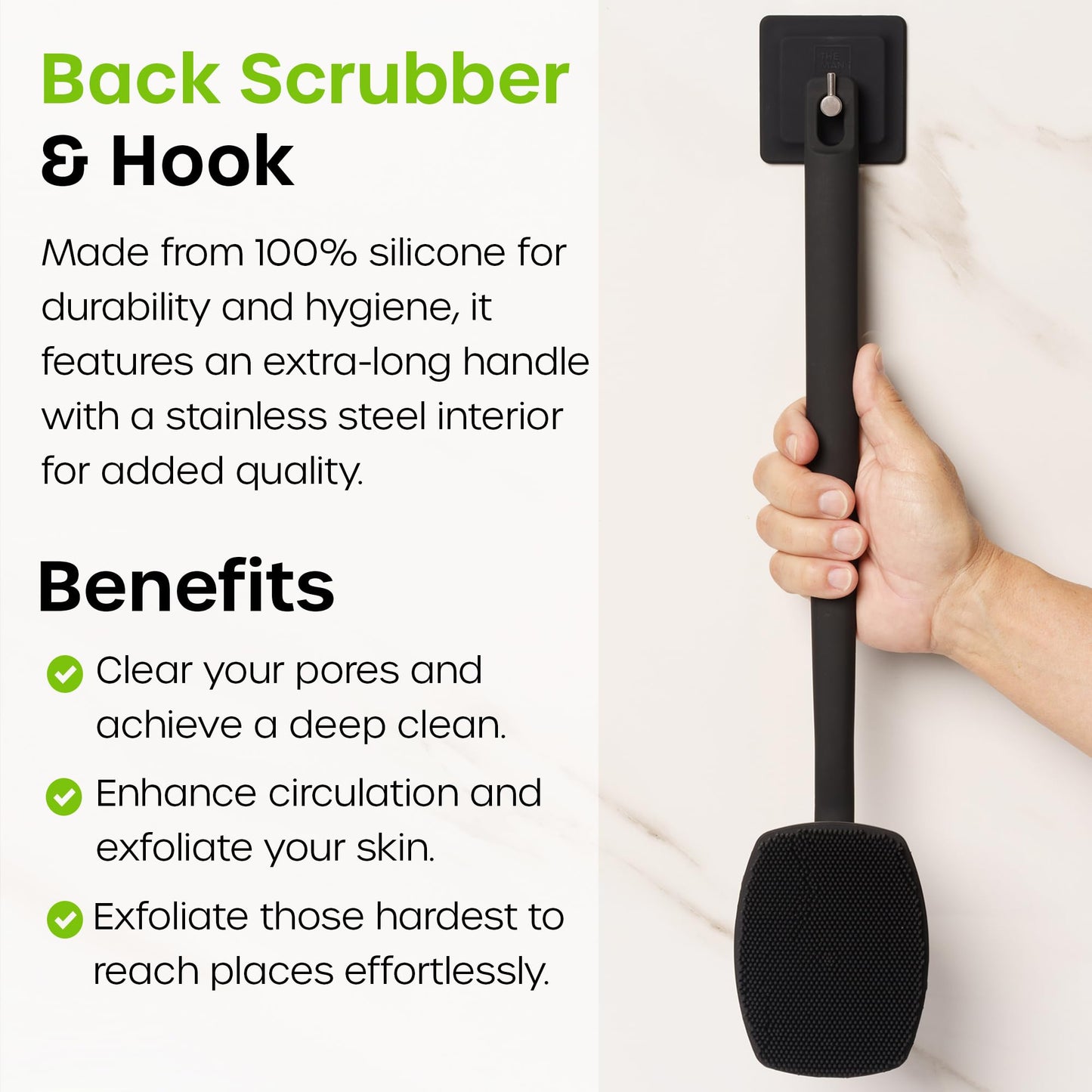 The Man Face Scrubber - Silicone Face Scrubber for Men, Gentle Exfoliating Face Massager, Flex Face Brush for Men, Removes Dead & Dry Skin, Face & Skin Care Scrub, Shower Facial Cleansing Brush