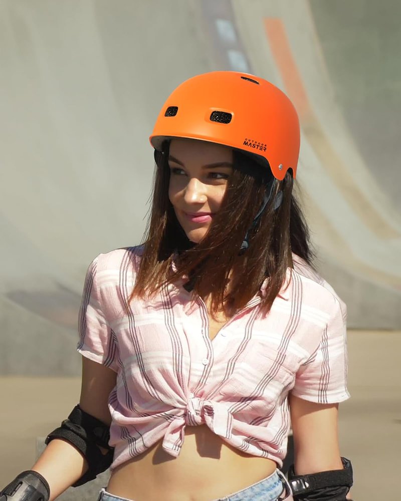 OutdoorMaster Skateboard Cycling Helmet - Multi-Sport Safety Gear for Kids & Adults | Removable Liners & Ventilation
