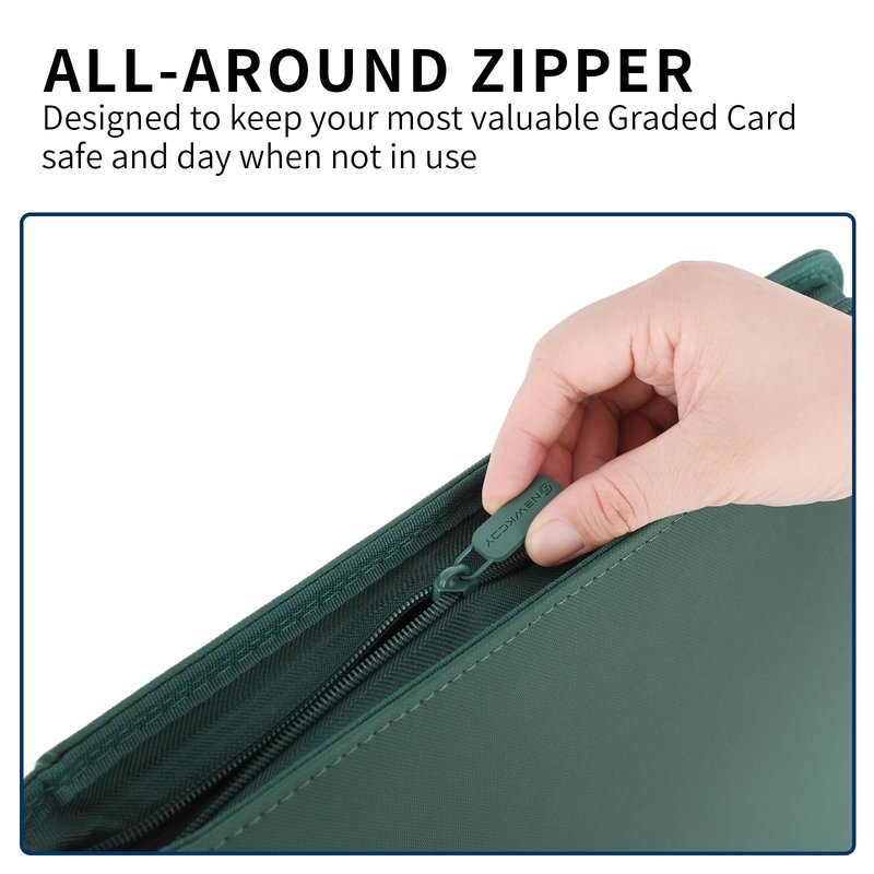 Snekdy premium 1024-pocket trading card binder, 16-pocket cards album, waterproof PU-leather Cover album with side loading, holds gaming, baseball, basketball & sports cards Green