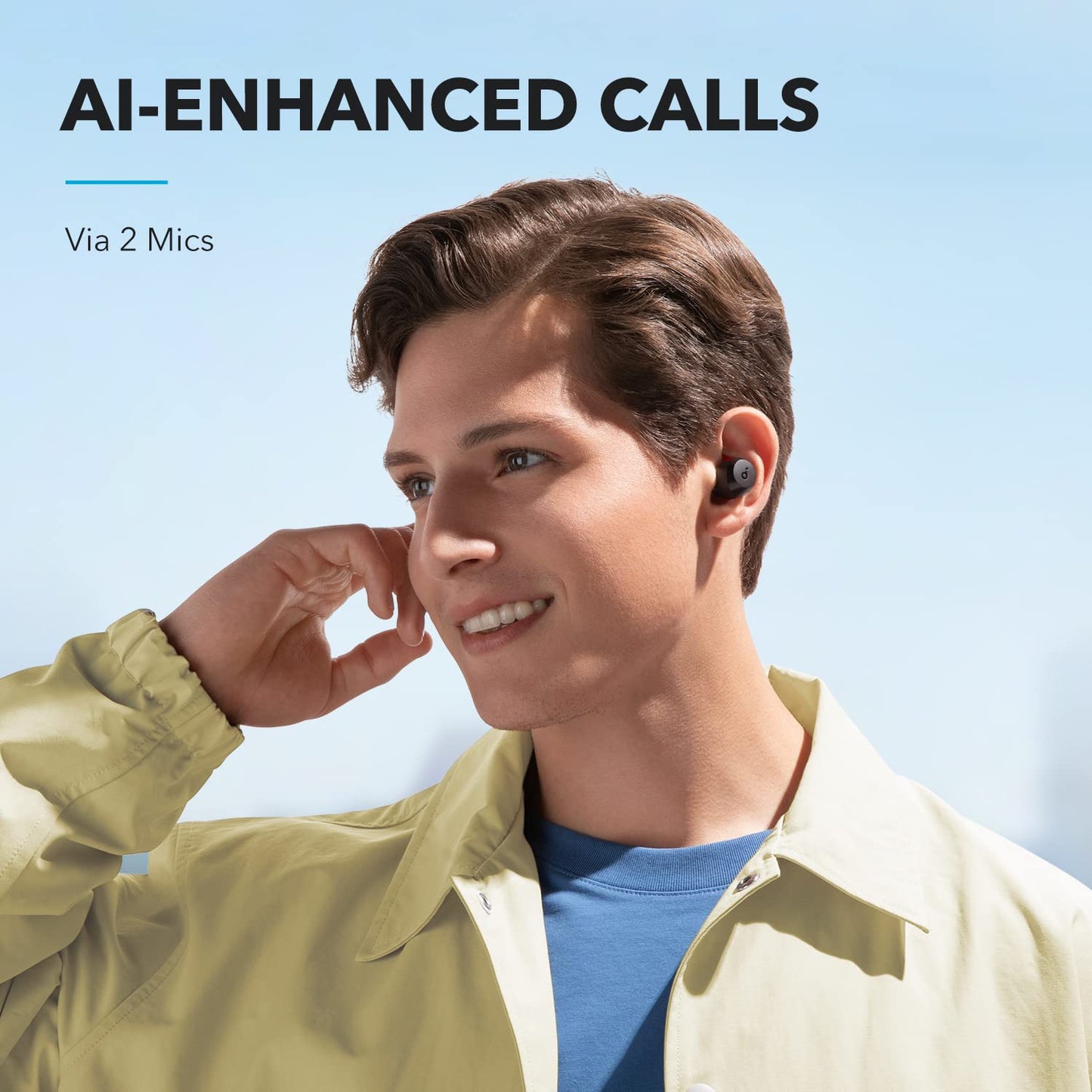 soundcore by Anker A20i True Wireless Earbuds, Bluetooth 5.3, With App for Custom Sound, 28H Long Playtime, Water-Resistant, 2 Mics for Clear Calls, Single Earbud Mode, Compact Design