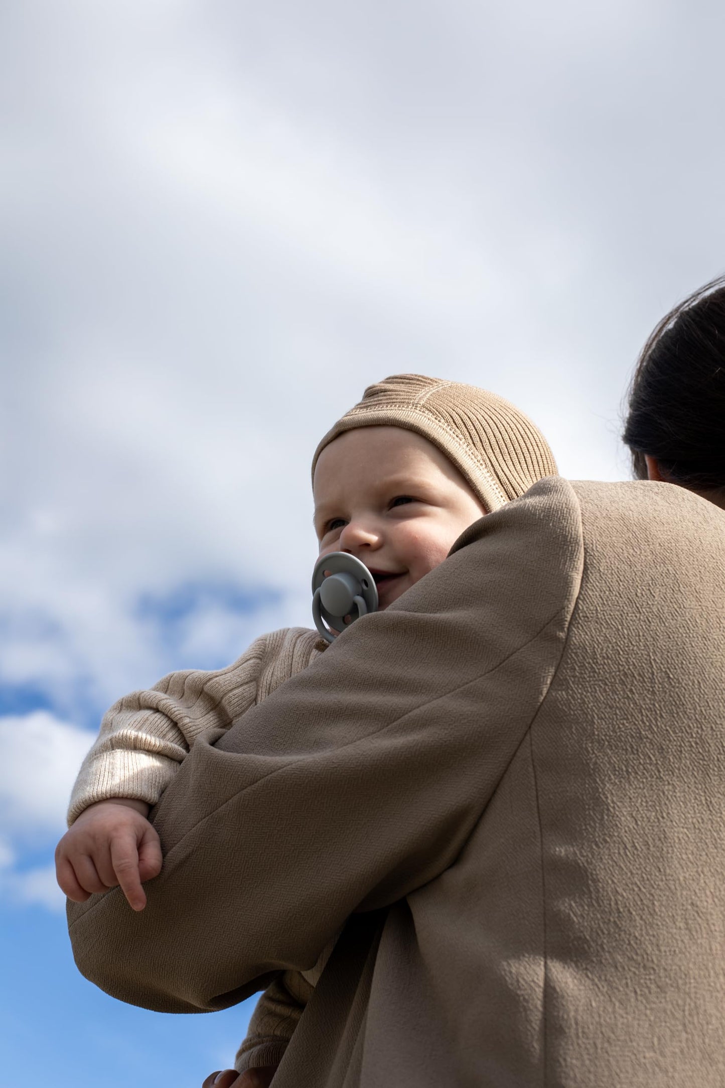 BIBS Pacifiers - De Lux Collection | BPA-Free Round Nipple | Silicone | Made in Denmark | Set of 2 Ivory/Sage Color Premium Soothers | Size One Size