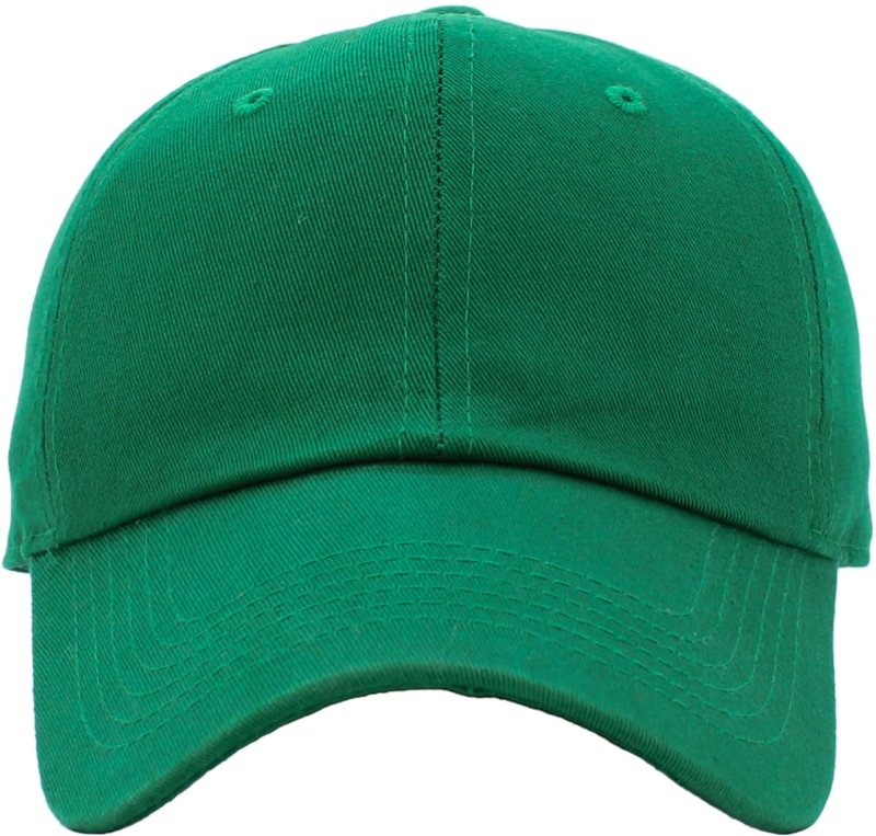 KB-LOW KGN Classic Cotton Dad Hat Adjustable Plain Cap. Polo Style Low Profile (Unstructured) (Classic) Kelly Green Adjustable
