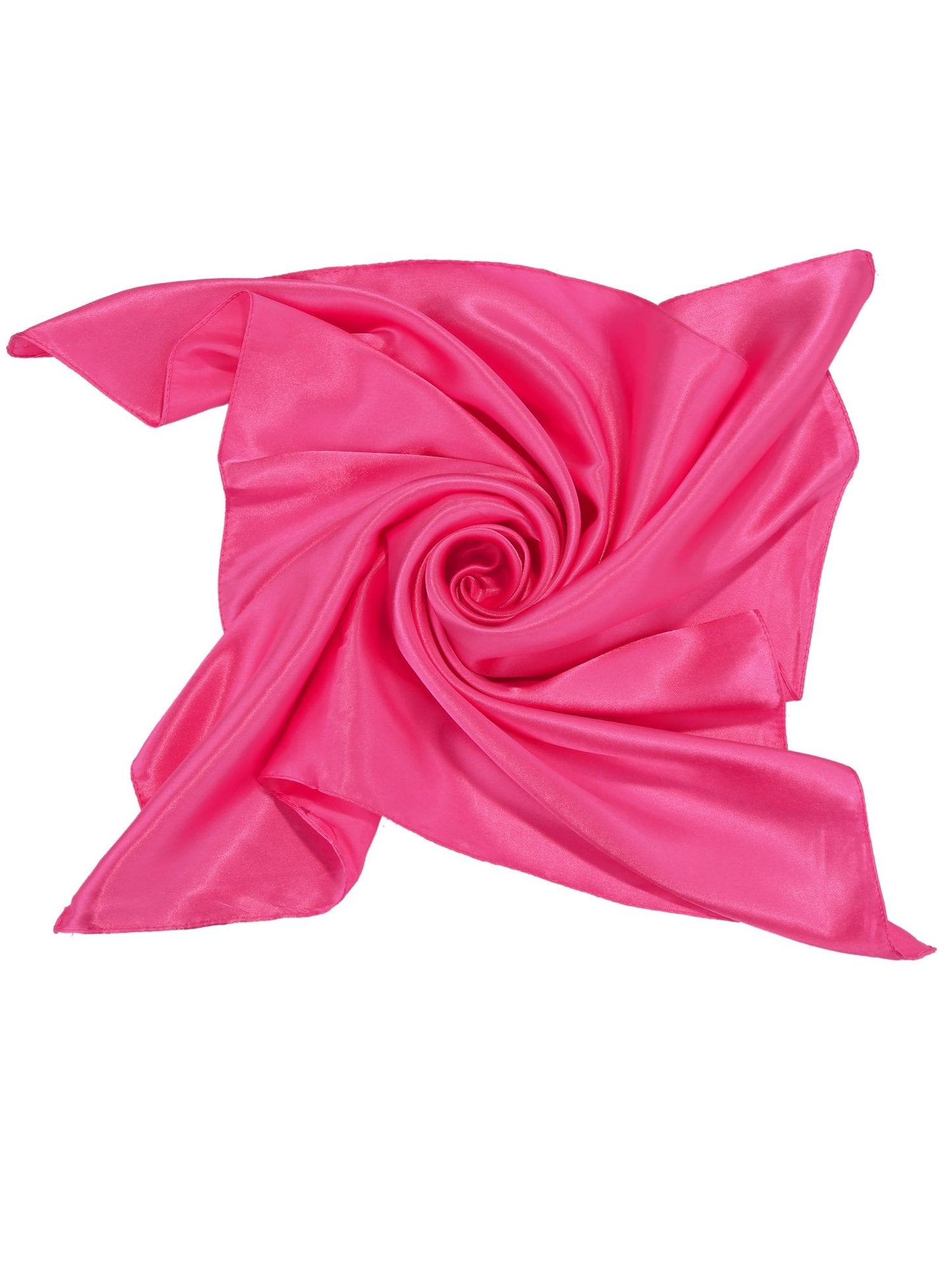 SATINIOR Chiffon Scarf Square Neck Scarf Handkerchief Retro Satin Ribbon Neckerchief for Women(27.56 x 27.56 Inches,Dark Rosy)