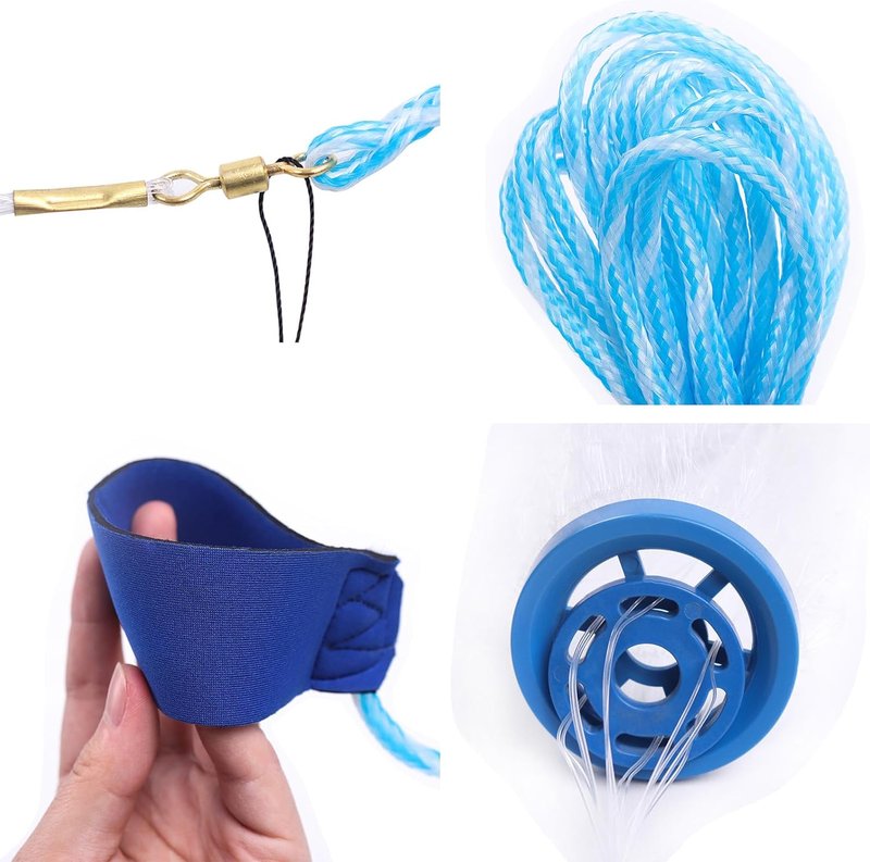 Fishing Net - Saltwater Cast Net with Aluminum Ring | Minnow Trap, 3FT to 12FT Sizes