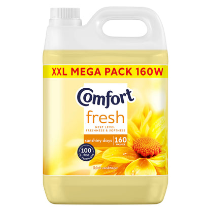 Comfort Fresh Sunshiny Days Fabric Conditioner Softener with Motion-Activated Fragrance Technology 100 Days of Freshness 160 washes (4.8 L)