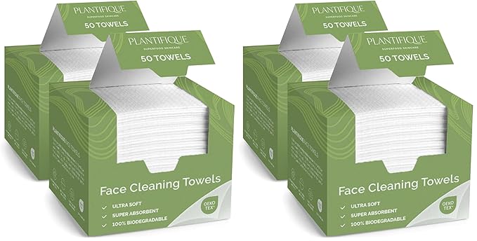 PLANTIFIQUE Disposable Face Towels XL 10"x12"