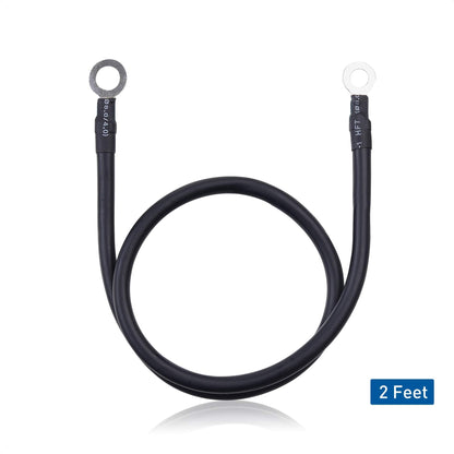 Cable Matters 6 Gauge Battery Cable Inverter Power Cable with Oxygen-Free Copper 2 Feet - Black + Red 2 Piece Set