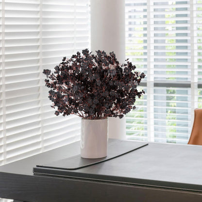 HIAGROW Babys Breath Artificial Flowers, 8 Bundles Real Touch Black Fake Flowers Silk Flowers Bulk for Vase Home Office Wedding Indoor Outdoor Centerpiece Table Party Halloween Decorations