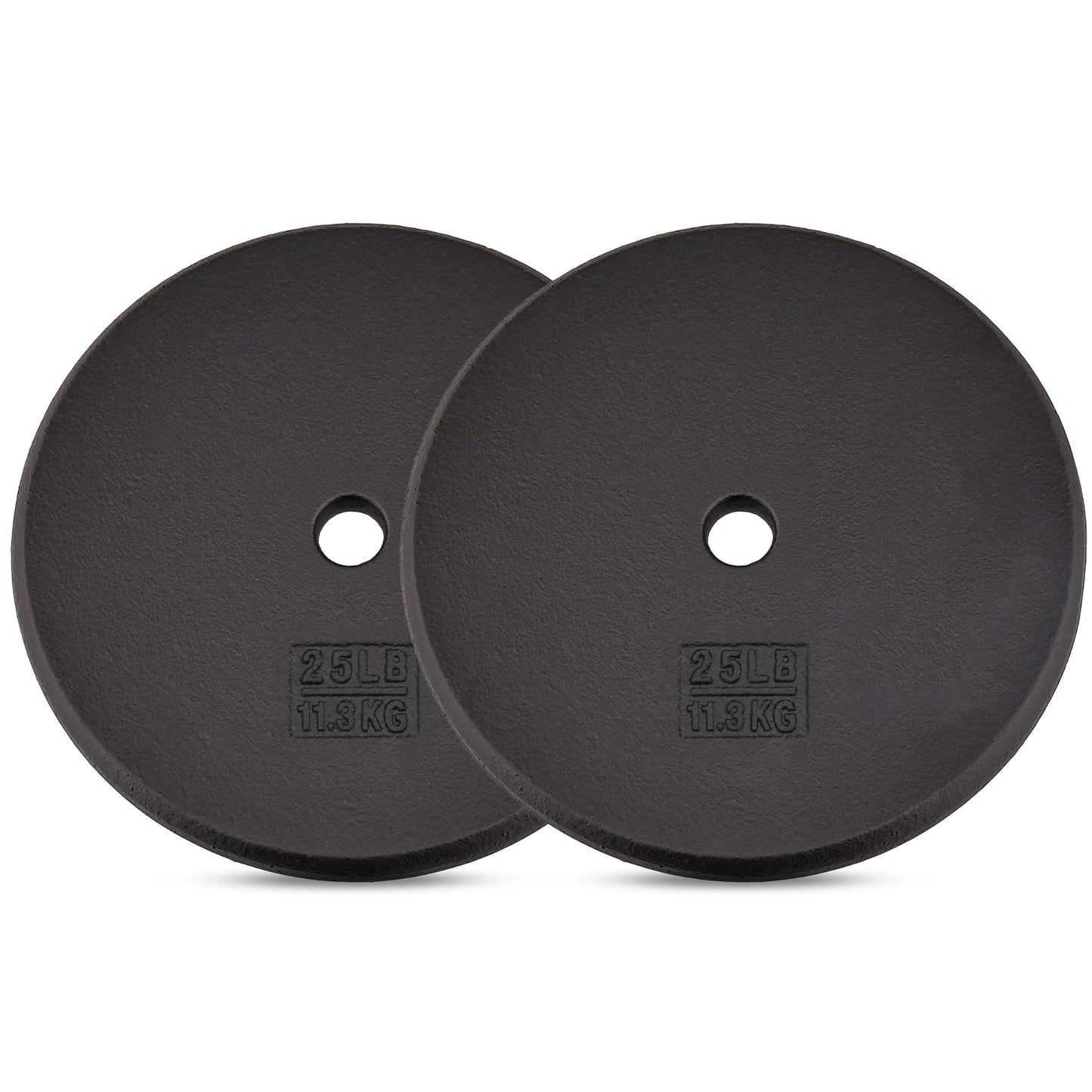 Yes4All Standard 1" Cast Iron Weight Plate - Ideal for Strength Training - Multiple Weight: 5LB to 25LB (Single & Set of 4)