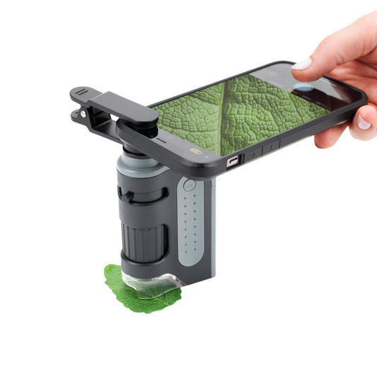 Carson MicroBrite Portable Digital Pocket Microscope for Kids or Adults, Accurate 60x-120x Zoom, Handheld Microscope with Phone Clip & Smartphone App (MM-350)