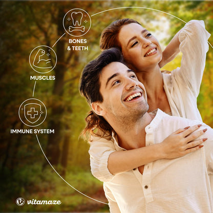 Vitamin D3 K2 5.000 IU & 100ug (MK7) 180 High Strength Vitamin D3 K2 Tablets for 6 Months Supply of Vitamin D3 and K2 for Bone, Teeth, Muscle Function & Immune System. German Quality. Vitamaze®