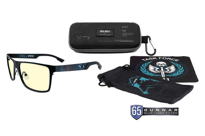 Gunnar - Call of Duty Covert Edition Premium Gaming and Computer Glasses - Blocks 65% Blue Light - Amber Tint, Black