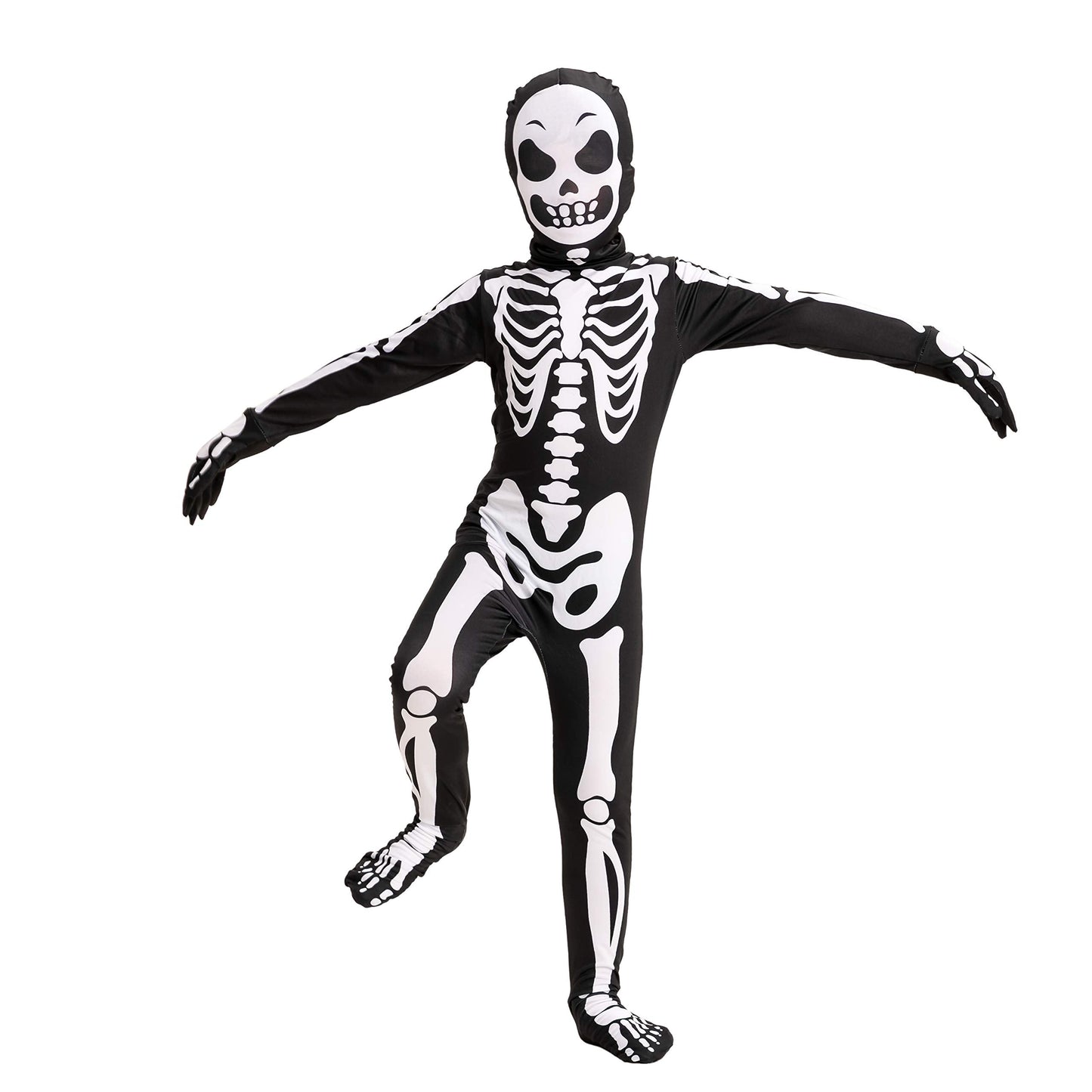 Spooktacular Creations Boy Halloween Skeleton Costume, Halloween Skeleton Costume for Kids, Bone Outfit, Bone Jumpsuit