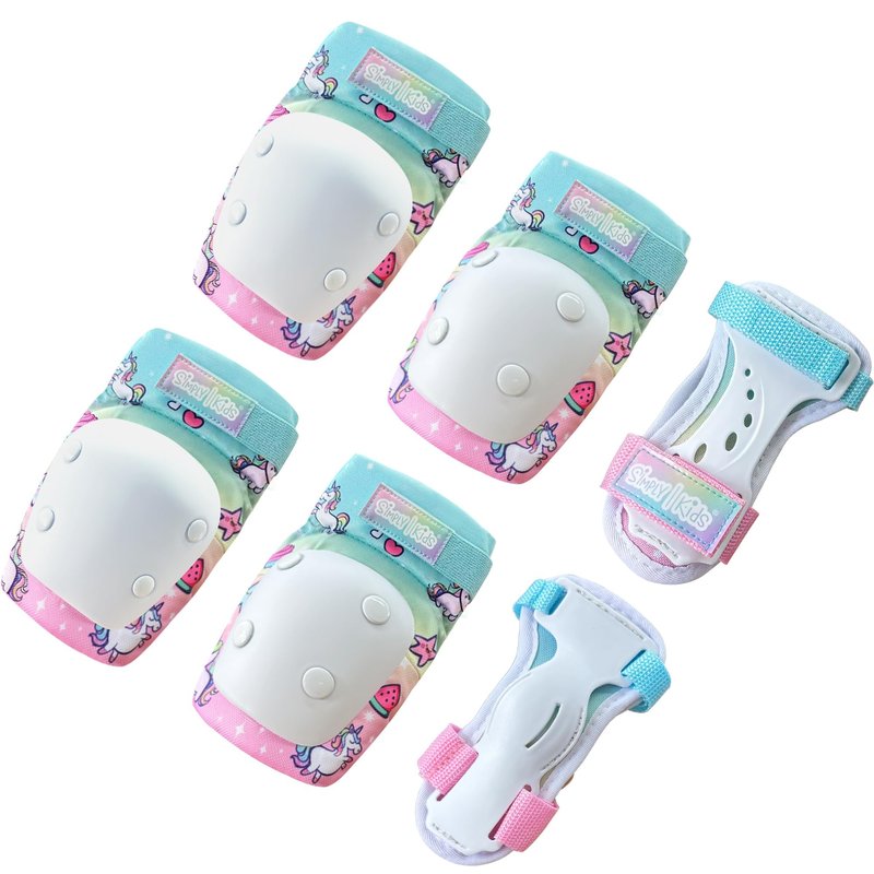 Kids Knee Pads and Elbow Pads Set with Wrist Guards for Age 2-8, Protective Gear Set - Inline Roller Skate Skateboard Bike Knee Pads for Girls Boys Toddler Child