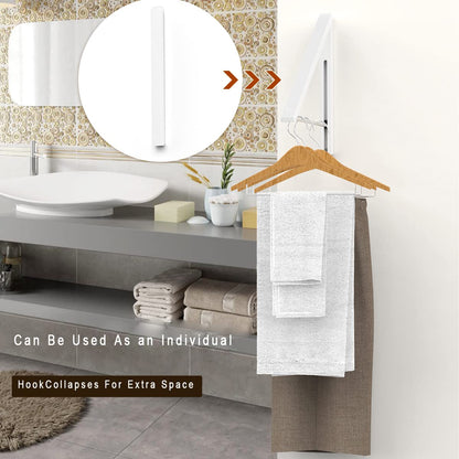 Anjuer Drying Rack Wall Mounted Clothes Hanger Folding Wall Coat Racks Aluminum Home Storage Organiser Space Savers