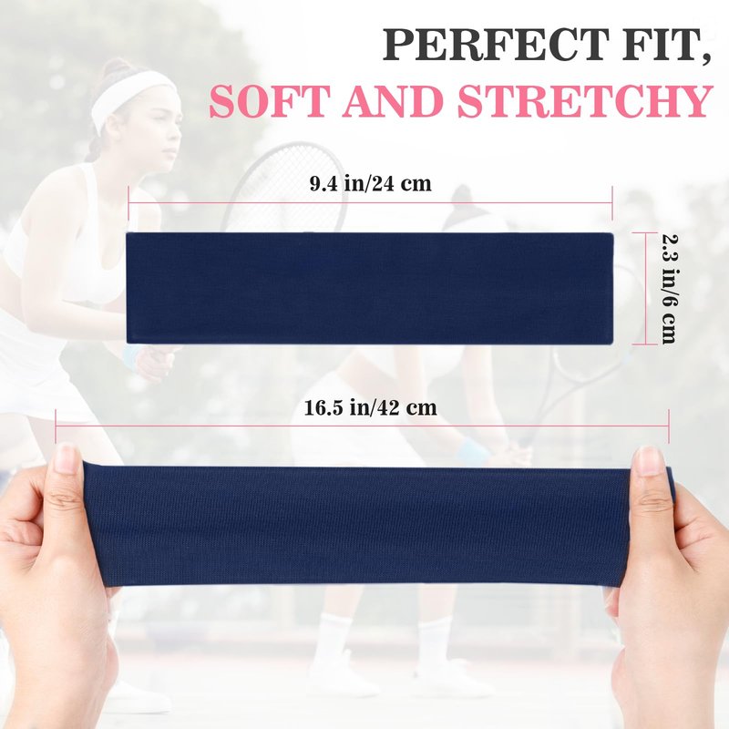 8 Pack Headbands for Women, Elastic Soft Hair Bands Non Slip Women's Fashion Headbands for Daily Workout Yoga Running (Multicolor)