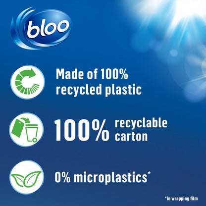 Bloo Toilet Block Original Blue, Coloured Water In Tank Blocks, Letterbox Sized Recyclable Box,16 x Cleaning blocks 800g