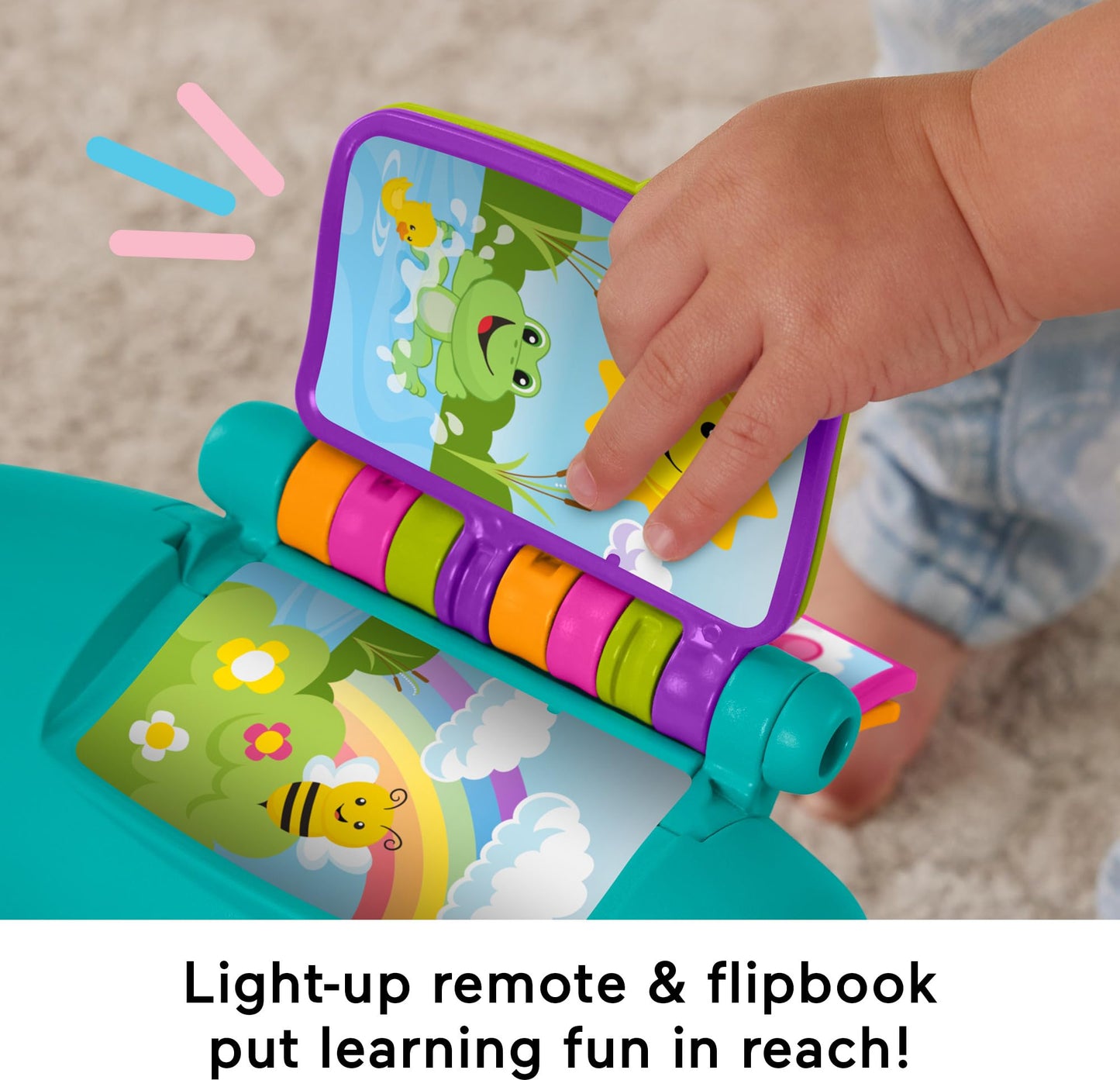 Fisher-Price Laugh & Learn Toddler Learning Toy Smart Stages Chair with Music Lights & Activities for Ages 1+ Years, Teal, HTW90