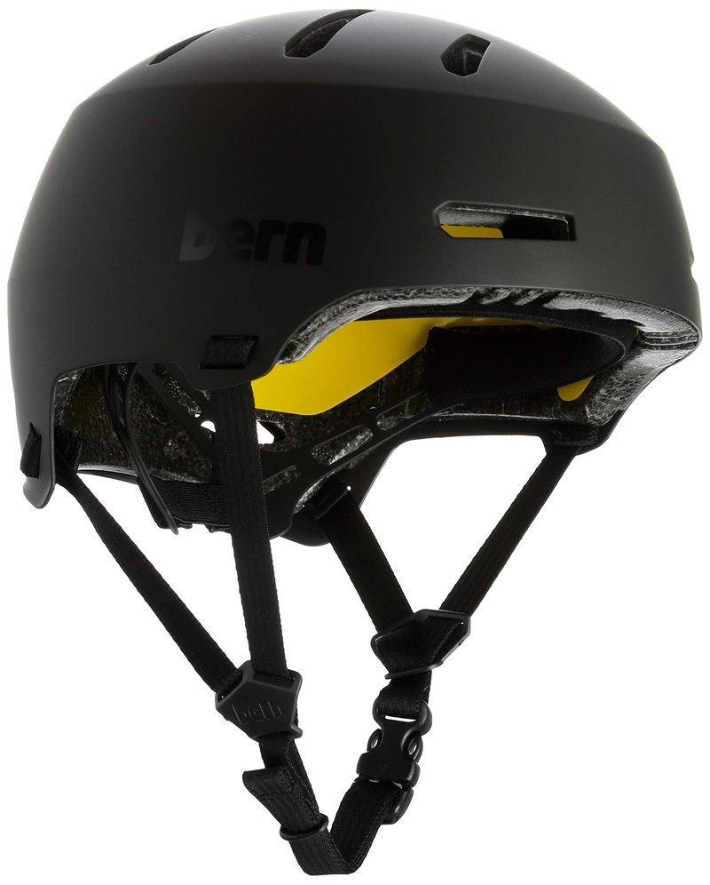 Bern Macon 2.0 Adult Multisport Helmet for Bike, Skateboard, Scooter (Matte Black, Small)
