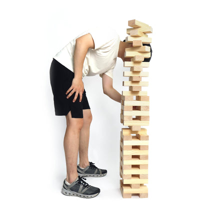 Giant Tower Game Outdoor Games 54 Blocks Stacking Game Includes Carry Bag and Scoreboard