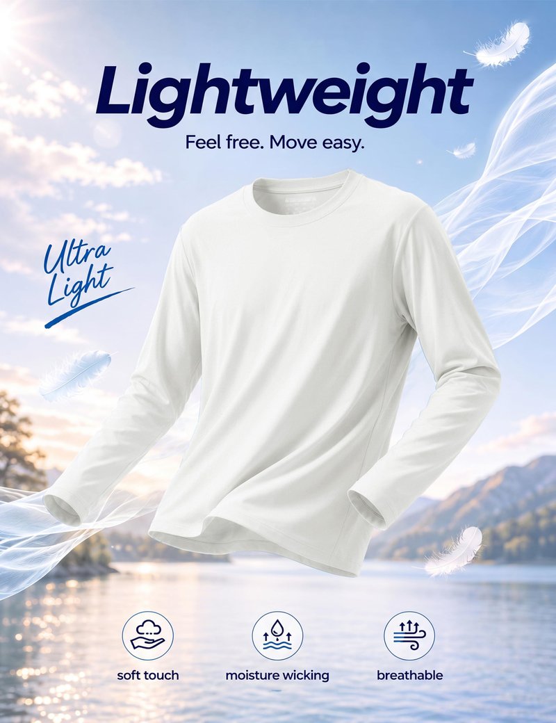 MAGCOMSEN Long Sleeve Shirts for Men Classic Basic Casual Winter Polyester Regular Fitted Long Sleeve Shirt White