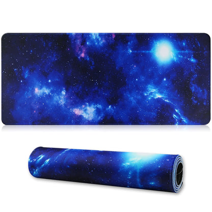 Jahosin Large Gaming Mouse Pad with Stitched Edges,[70x30cm] Extended Mouse Pad with Non-Slip Natural Rubber Base for Gamer/Desktop/Office/Home 70x30 Bluespace04