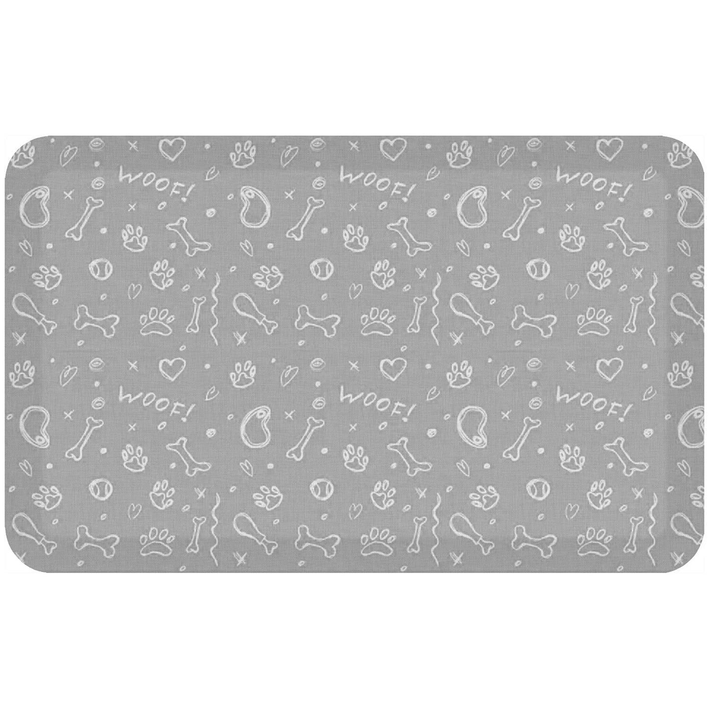 GelPro Designer Anti-Fatigue Comfort Floor Mat, 20 x 32, Puppy Play Grey Bone, 106-P-2032-P2GB