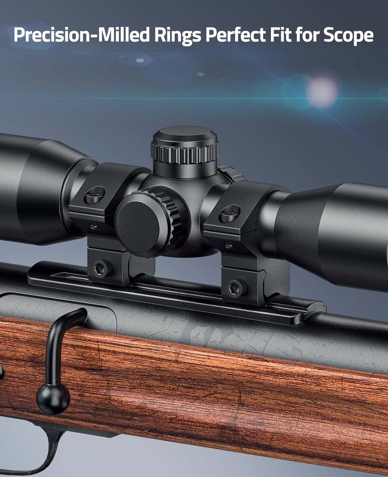 CVLIFE 1 Inch Scope Rings - Durable Scope Mount for Dovetail & Picatinny Rails | 2-Pack