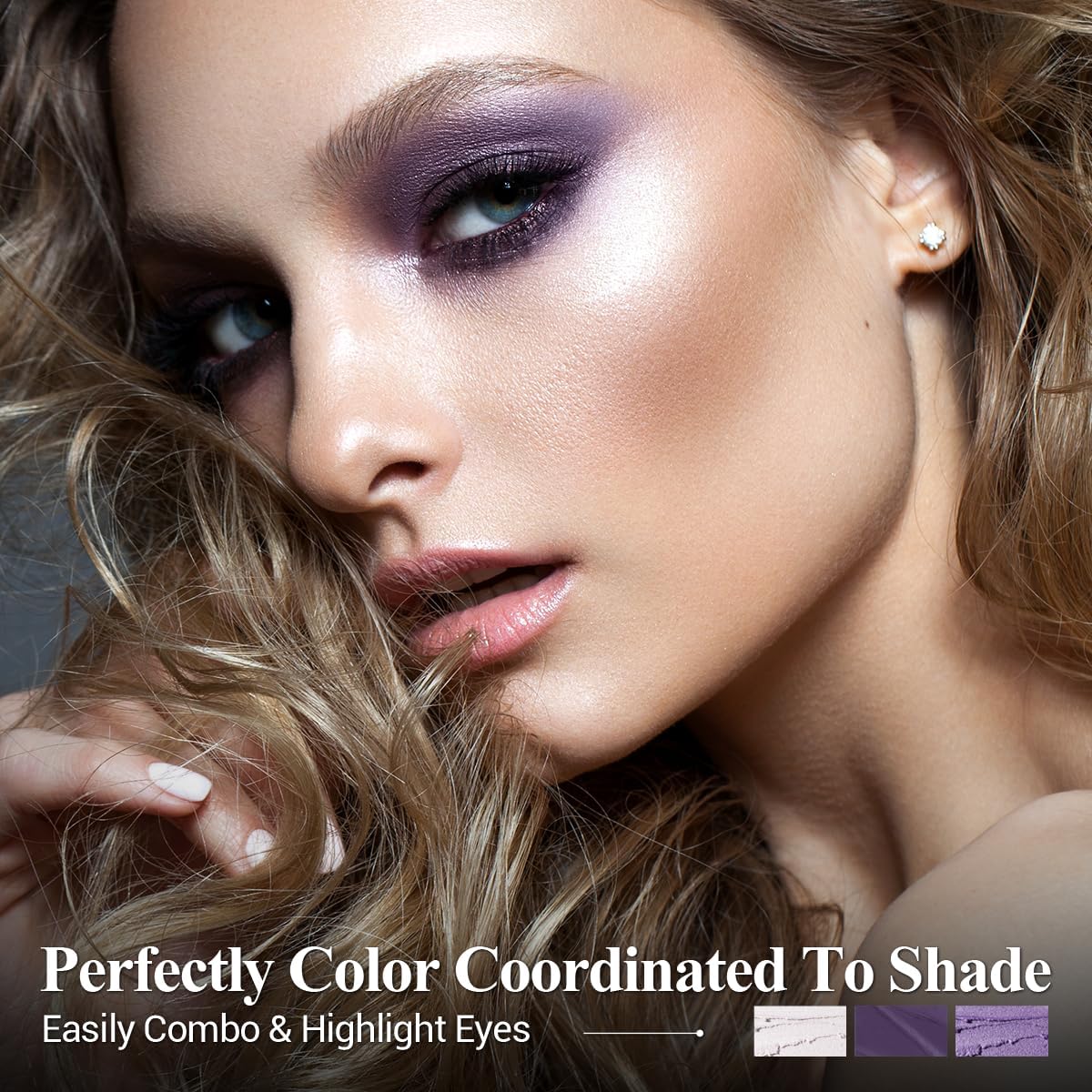 LUXAZA PRO Neutral Eyeshadow Stick 6PCS Set, Pink and Purple Metallic Shimmer Matte Cream Eye Shadow Eyeliner Brightener Pencil Crayon, Halloween Makeup - PURPLE MARTINI