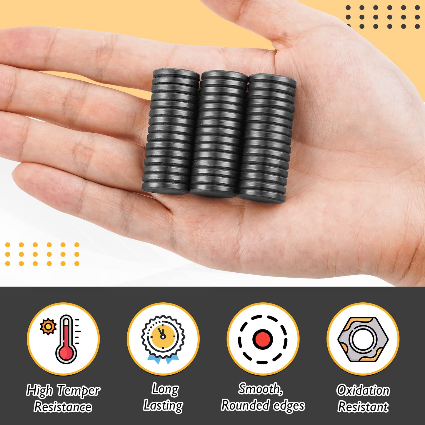 FINDMAG 20Pcs Magnets for Crafts with Adhesive Backing, Round Ferrite Craft Magnet with Adhesive Backing, Flat Ceramic Circle Magnets for Classroom, Building, Fridge, Office - 0.71" D X 0.12" H