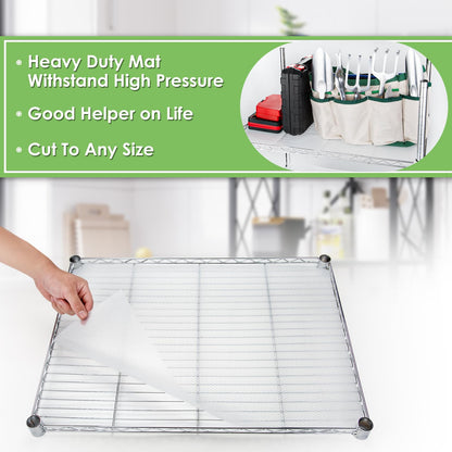 AMZABBY Wire Shelf Liner 12x197'' Clear Shelf Liner Kitchen,Cabinets,Drawer Liner, Cupboard, Under Sink, Pantry,Non-Adhesive Liner,Stain-Proof Shelf,1.2mm Thicken/Waterproof/Anti-Slip Liners